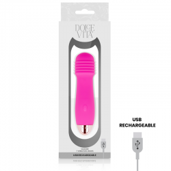 Dolce vita - vibrador recargable three rosa 7 velocidades