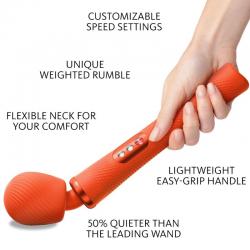 Fun factory - vim wand rumble vibrador recargable silicona naranja