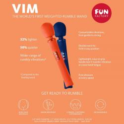 Fun factory - vim wand rumble vibrador recargable silicona naranja