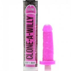 Clone a willy clonador pene rosa luminiscente con vibrador