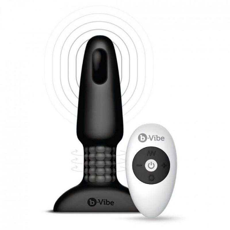 B-vibe rimming control remoto anal plug 2 negro