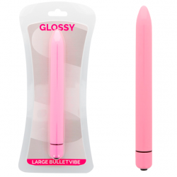 Glossy slim vibrador rosa