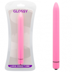 Glossy slim vibrador rosa intenso