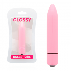 Glossy thin vibrador rosa