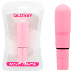 Glossy pocket vibrador rosa