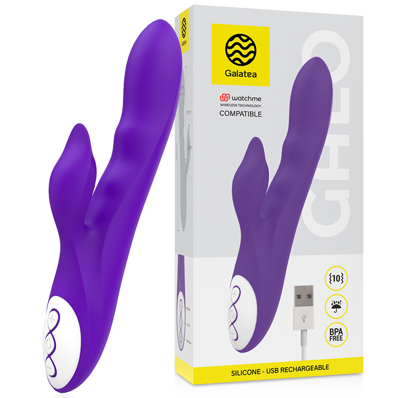 Galatea galo vibrador lila compatible con watchme wireless technology