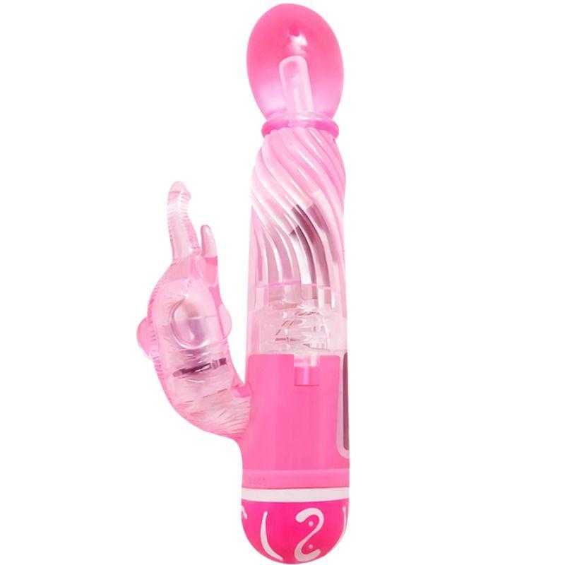 Baile vibrador multivelocidad con estimulador rosa