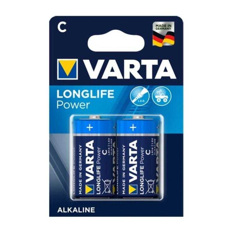 Varta longlife power pila alcalina c lr14 blister*2