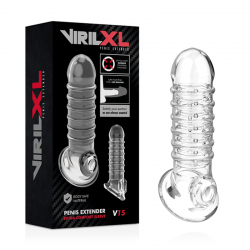 Virilxl extension y funda de pene v15 transparente