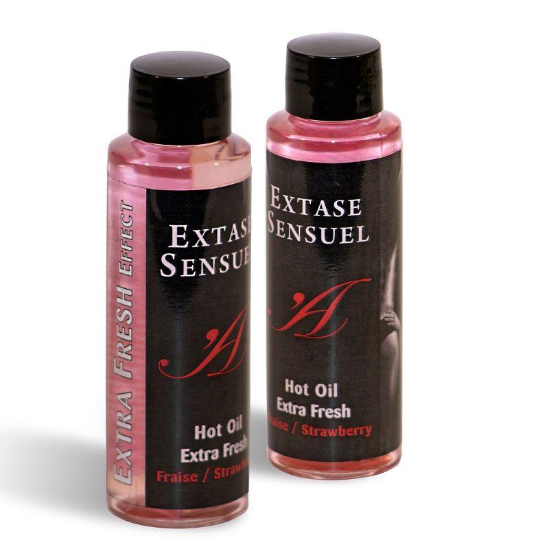 Extase sensuel aceite de masaje efecto extra fresh fresa 100ml