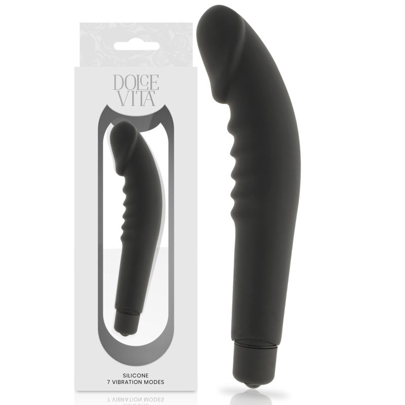 Dolce vita realistic pleasure vibrador silicona negro