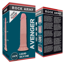 Rockarmy harness + liquid silicone dildo premium avenger 19cm