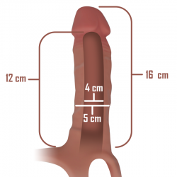 Intense - arnés hueco con dildo silicona 16 x 3.5 cm