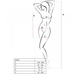 Passion woman bs026 bodystocking estilo vestido blanco talla unica