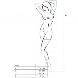 Passion woman bs031 bodystocking blanco talla unica