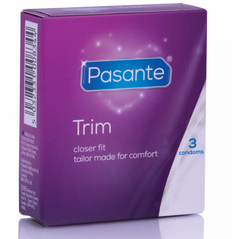 Pasante preservativos trim más delgado 3 unidades