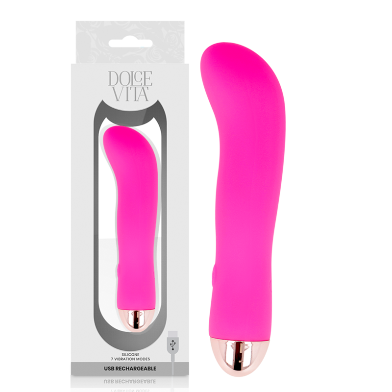 Dolce vita vibrador recargable two rosa 7 velocidades