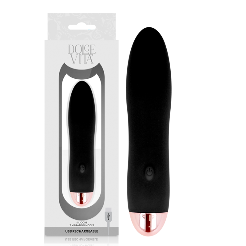 Dolce vita vibrador recargable four negro 7 velocidades