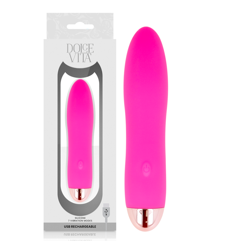 Dolce vita vibrador recargable four rosa 7 velocidades