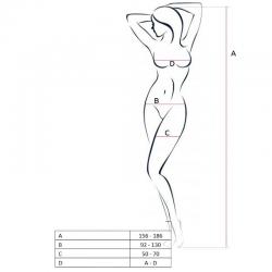 Passion woman bs049 bodystocking blanco talla unica